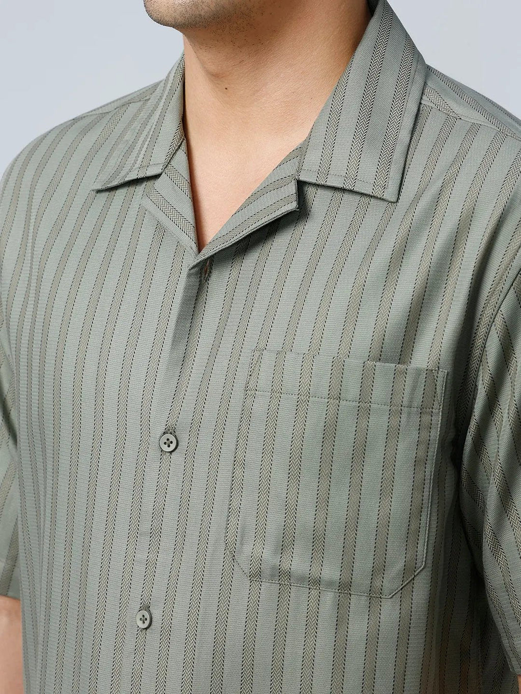 Green Twill Stripes ShirtUnited By Hope