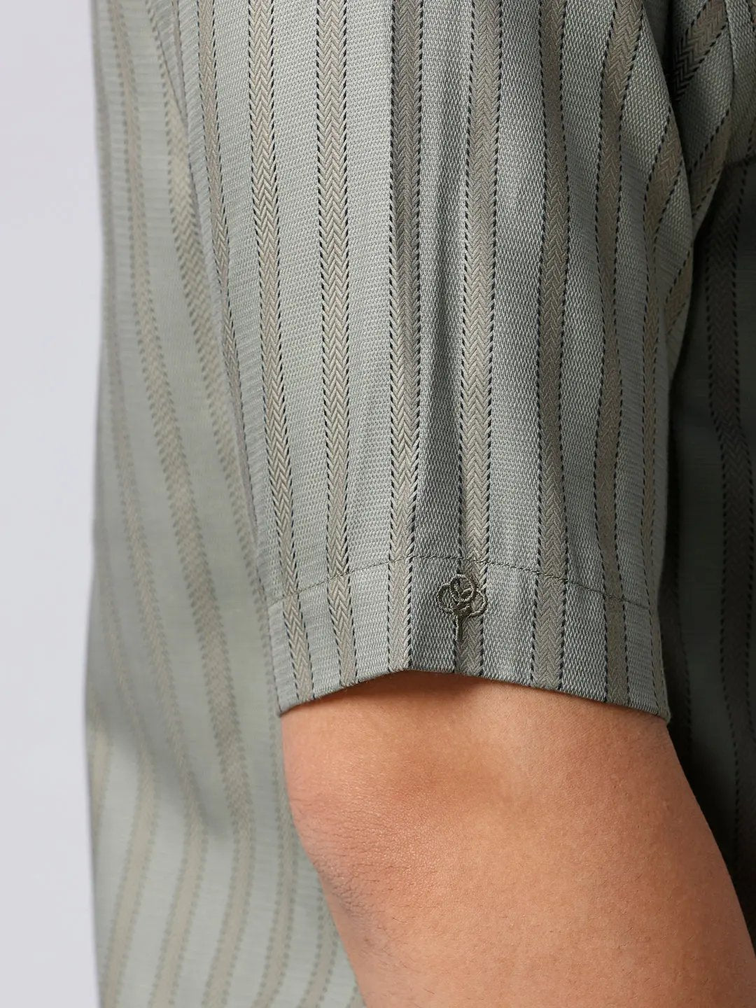 Green Twill Stripes ShirtUnited By Hope