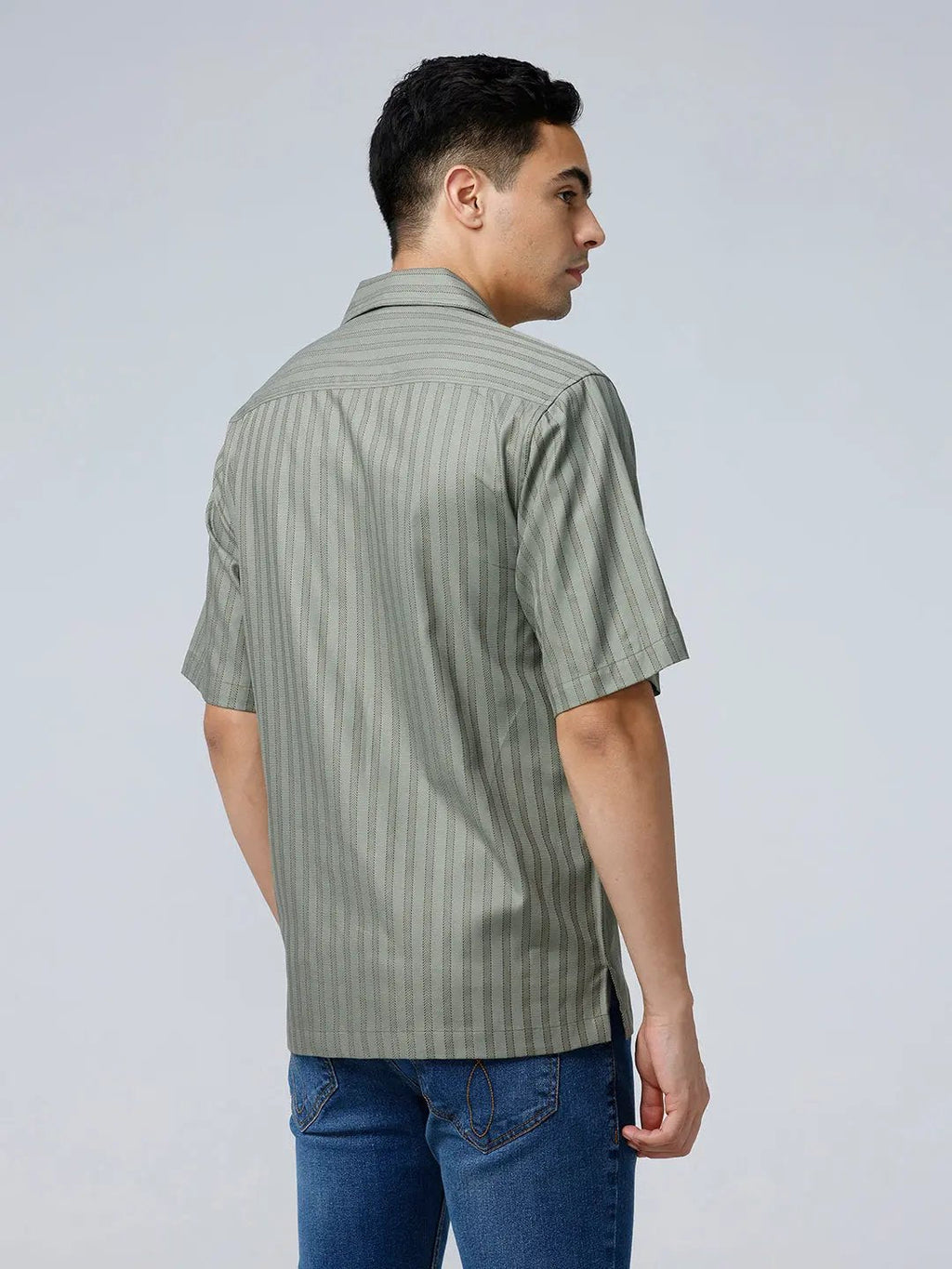 Green Twill Stripes ShirtUnited By Hope