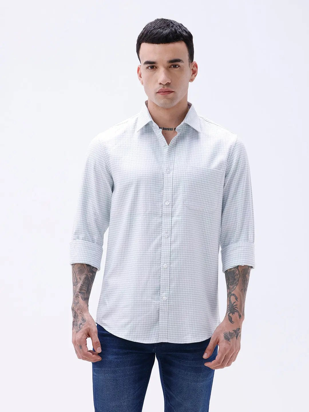 Green Twill Structured ShirtUnited By Hope