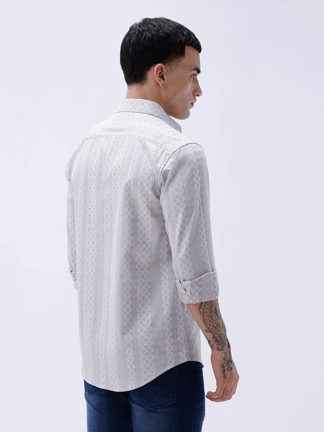 Grey Dobby Stripes ShirtUnited By Hope
