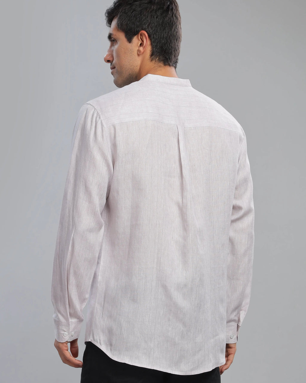Grey Lilac Striped Linen ShirtUnited By Hope