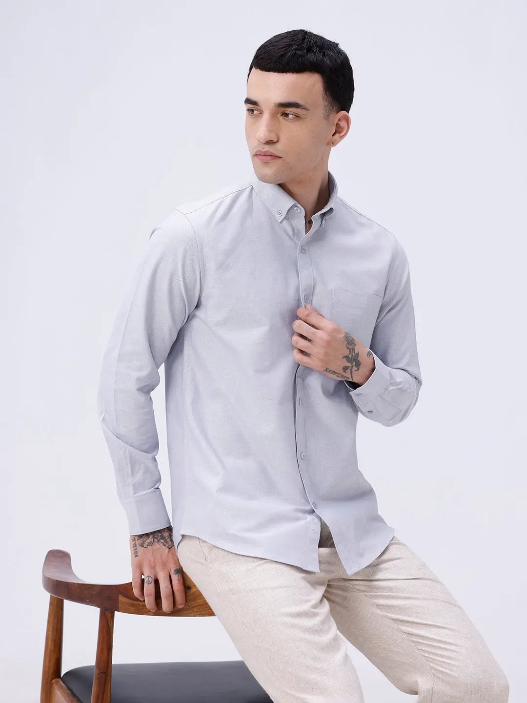 Grey Oxford Plain ShirtUnited By Hope