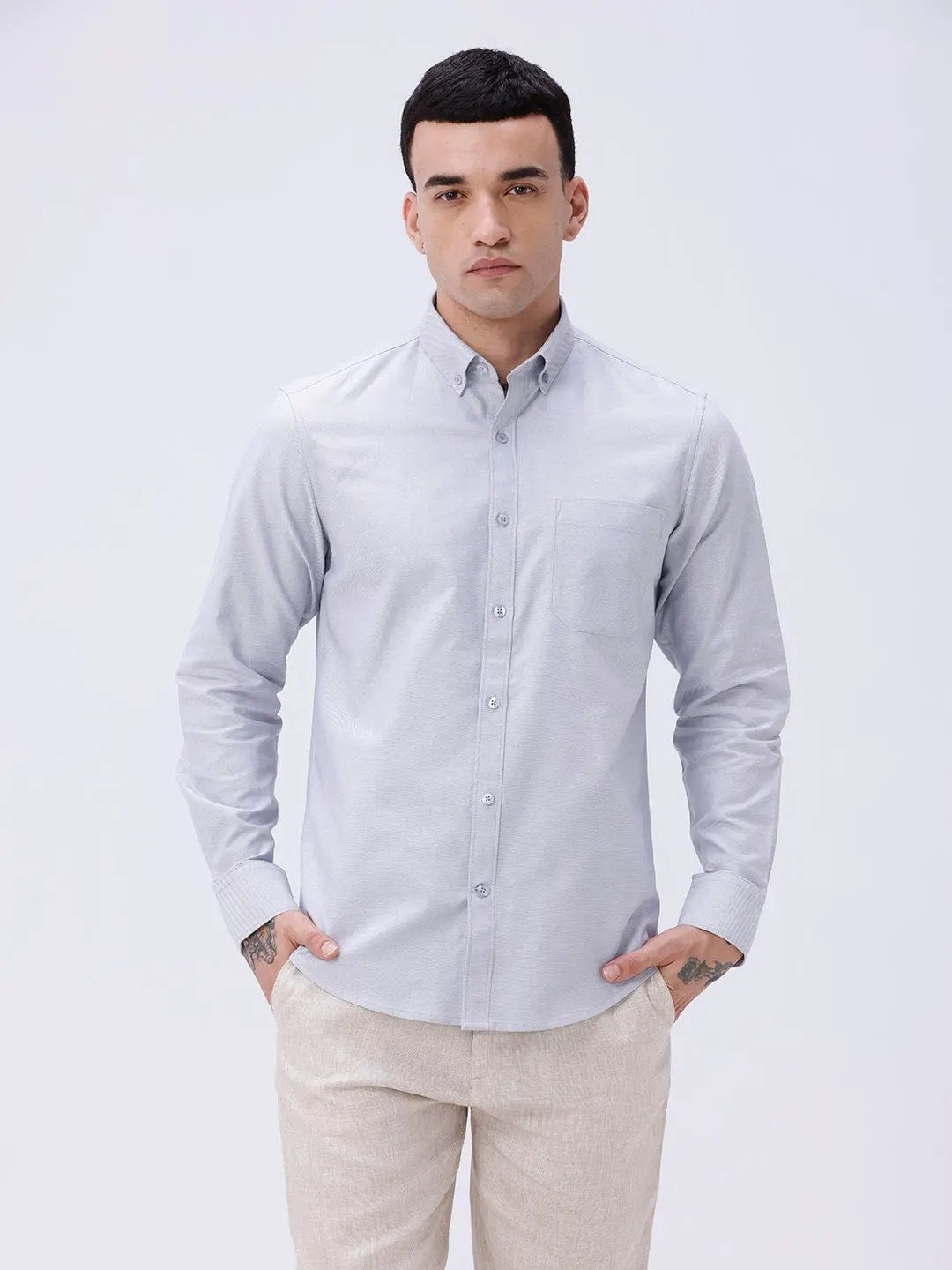 Grey Oxford Plain ShirtUnited By Hope