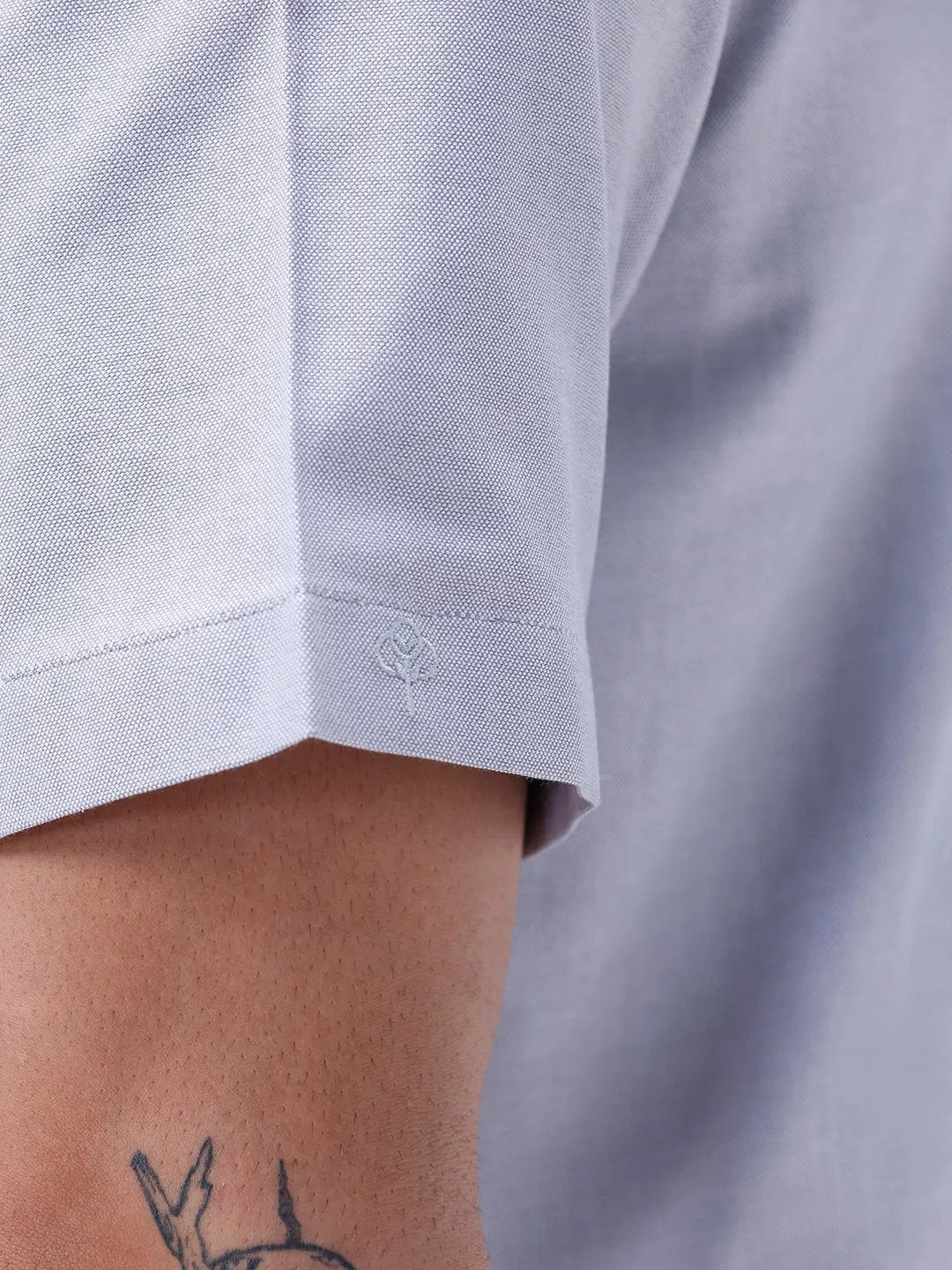 Grey Oxford Plain Short Sleeve ShirtUnited By Hope