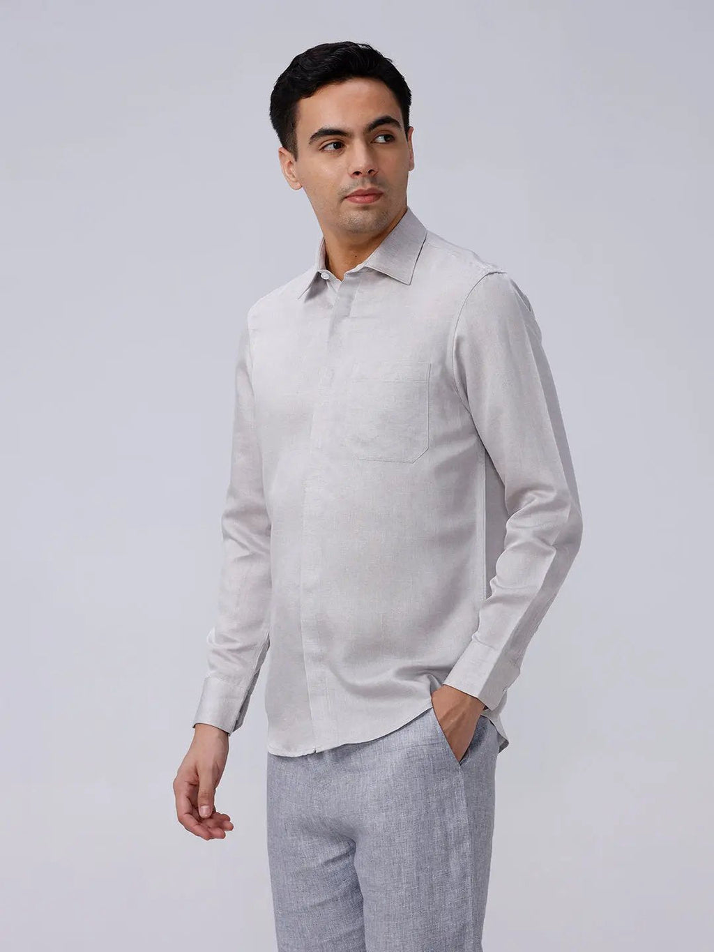 Grey Tencel Plain ShirtUnited By Hope