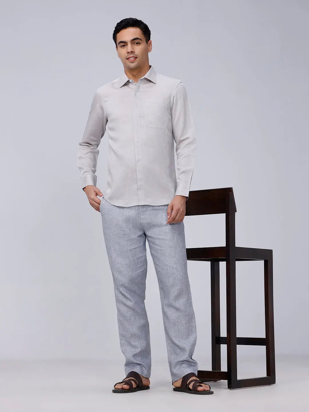 Grey Tencel Plain ShirtUnited By Hope