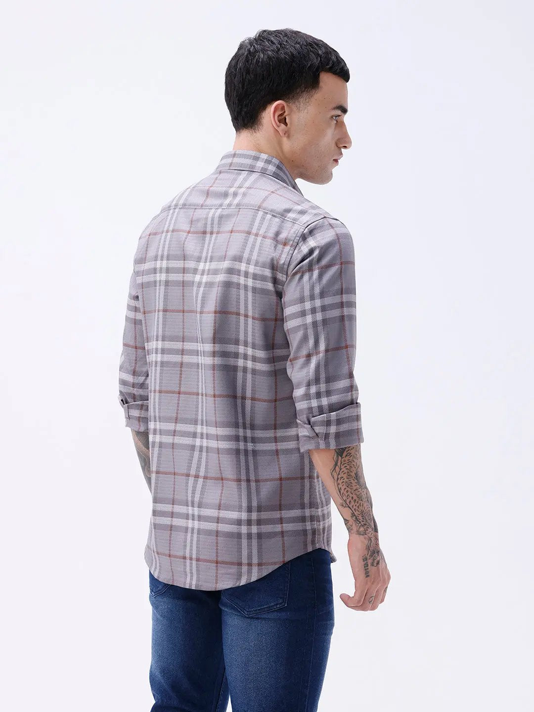 Grey Twill Checks ShirtUnited By Hope