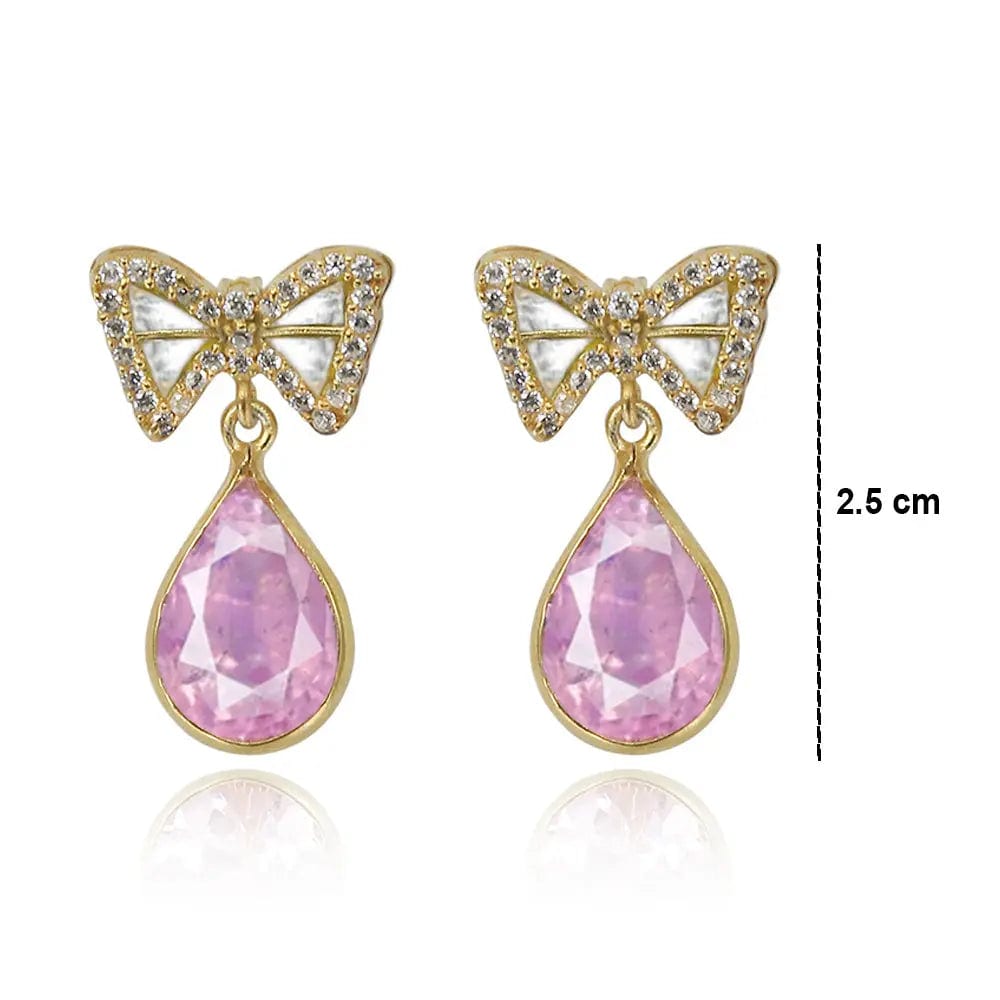 Gulabo Bow Earring In 92.5 Silver