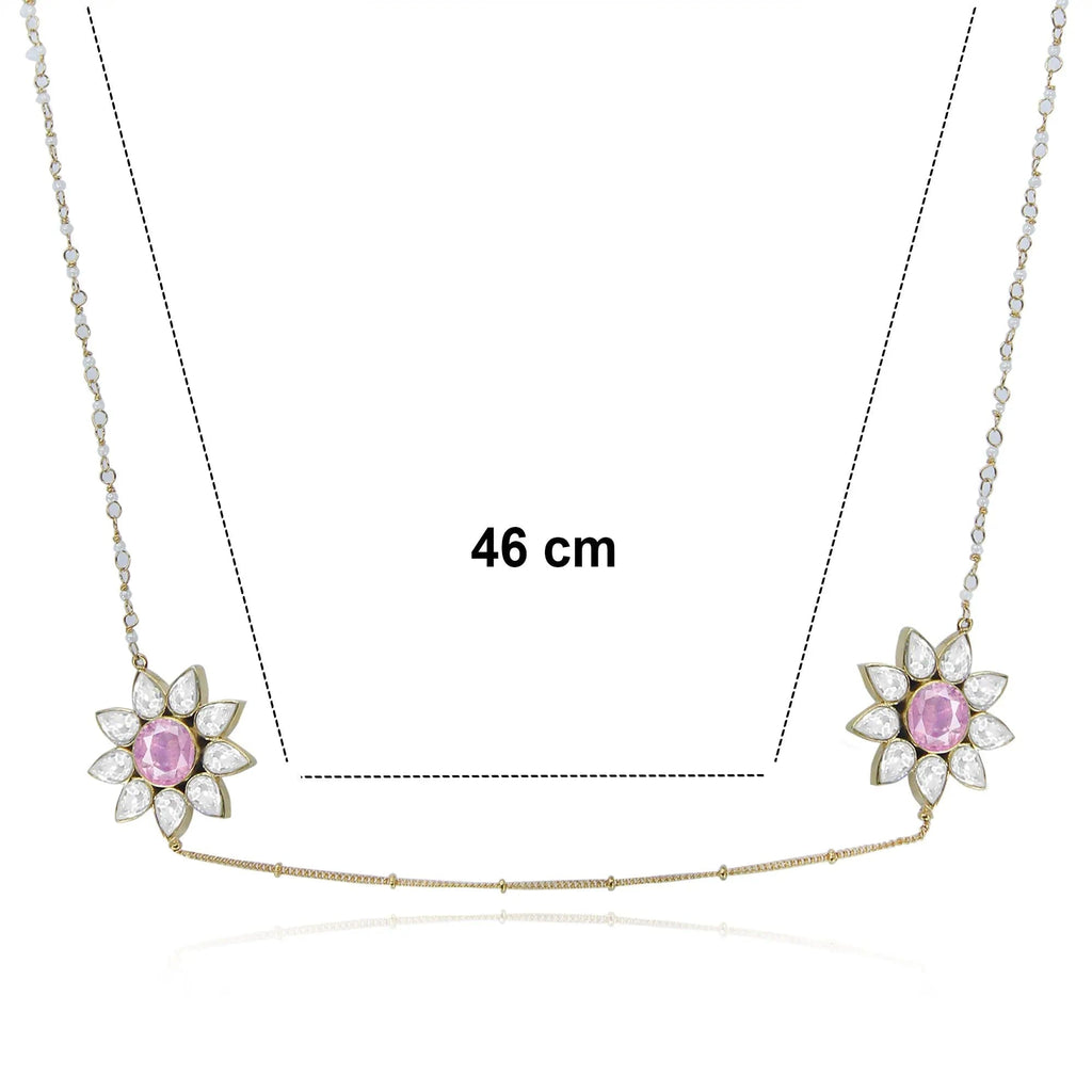Gulabo Silver 92.5 2 IN 1 Head Band And Necklace