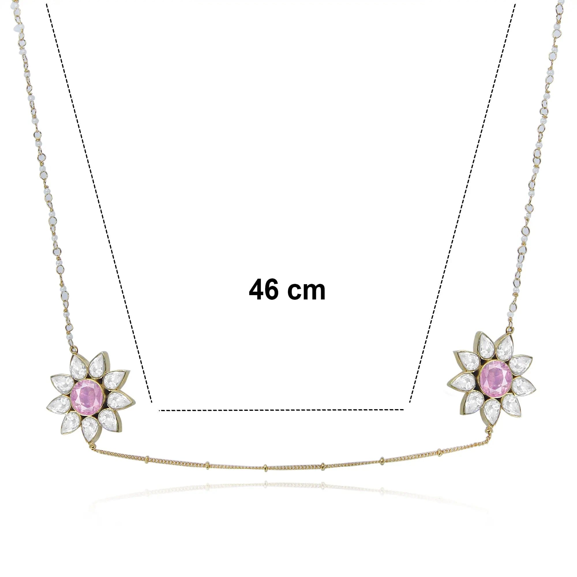 Gulabo Silver 92.5 2 IN 1 Head Band And Necklace
