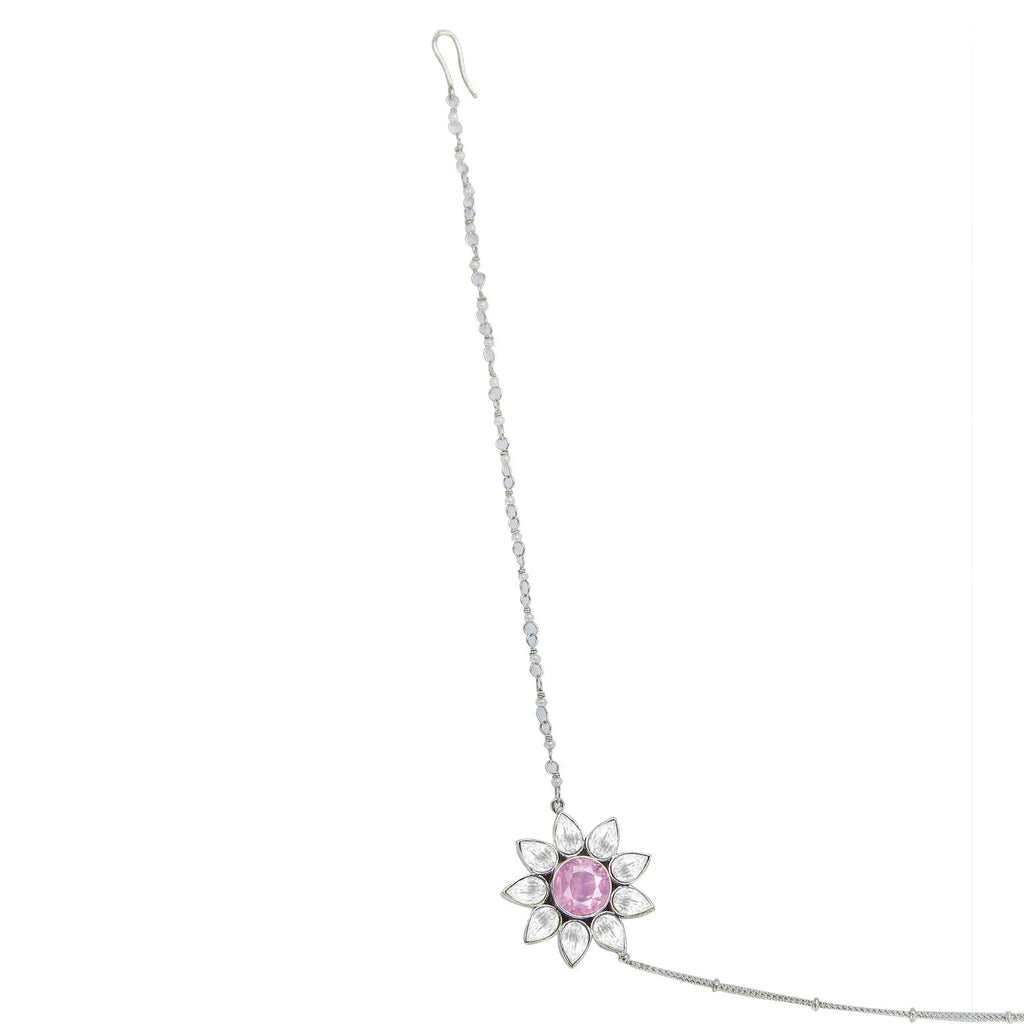 Gulabo Silver 92.5 2 IN 1 Head Band And Necklace