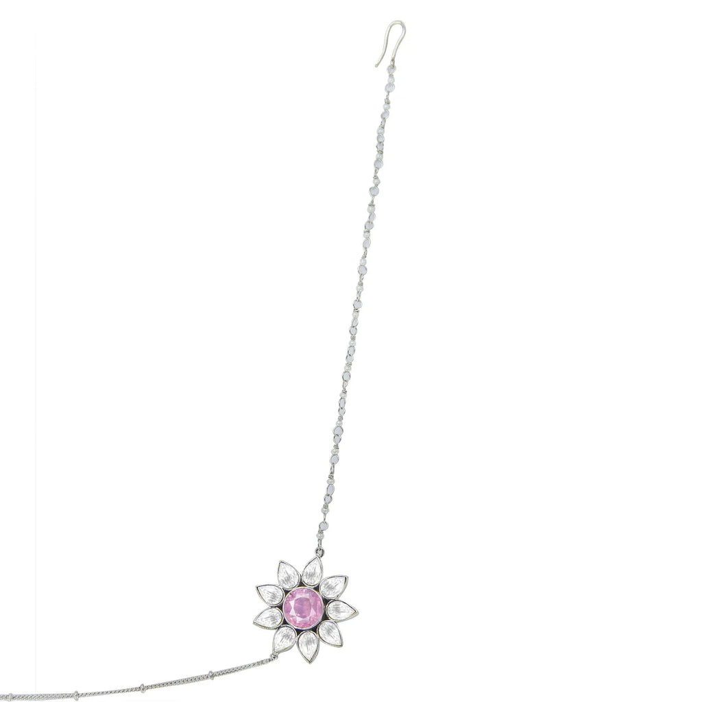 Gulabo Silver 92.5 2 IN 1 Head Band And Necklace