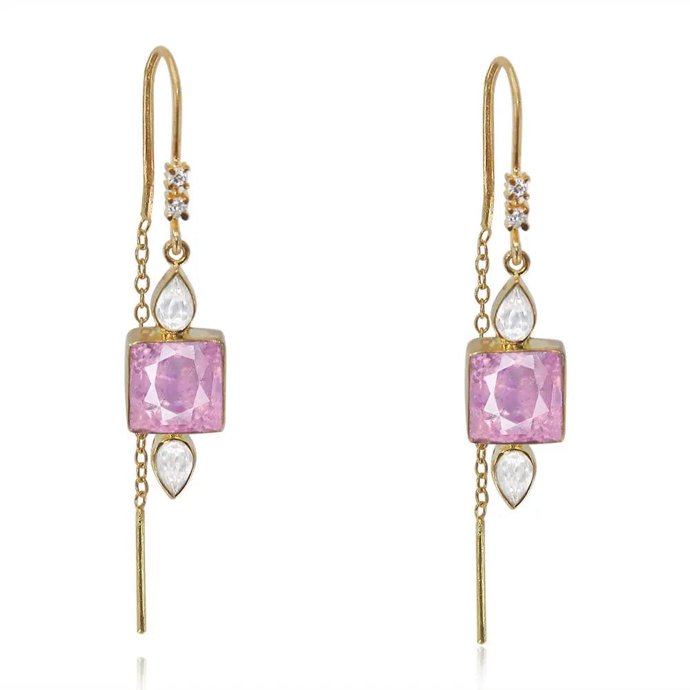 Gulabo silver sui dhaga earring
