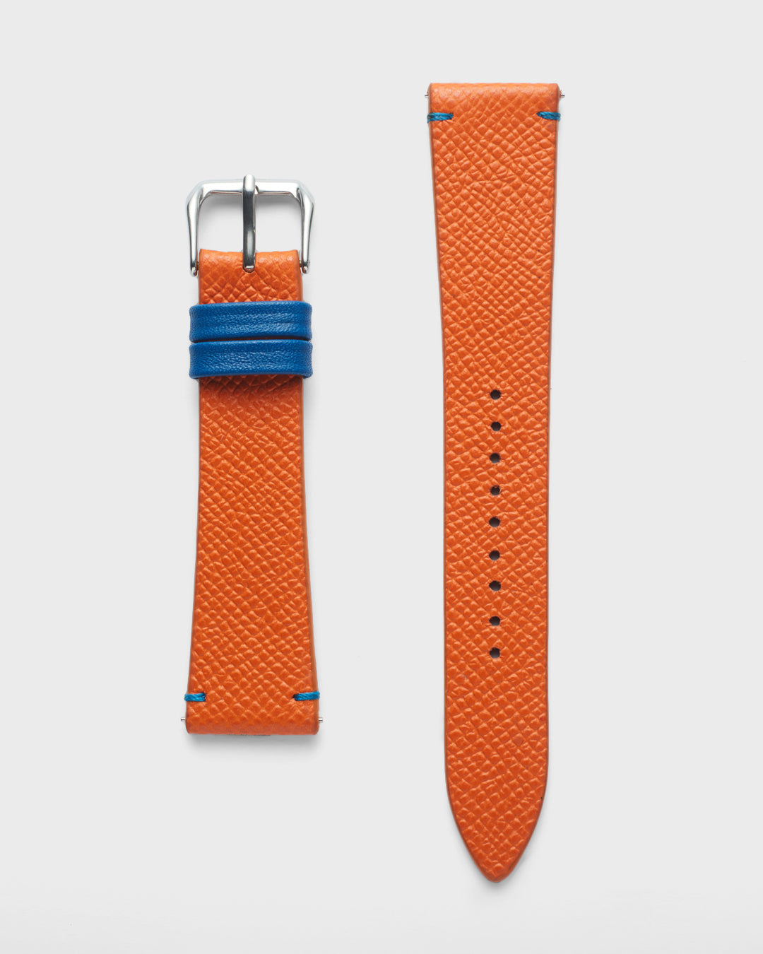 Orange Strap for watches in leather 