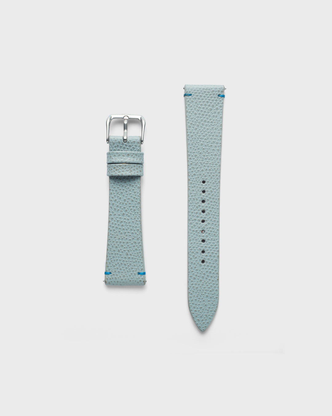 Blue italian leather watch strap