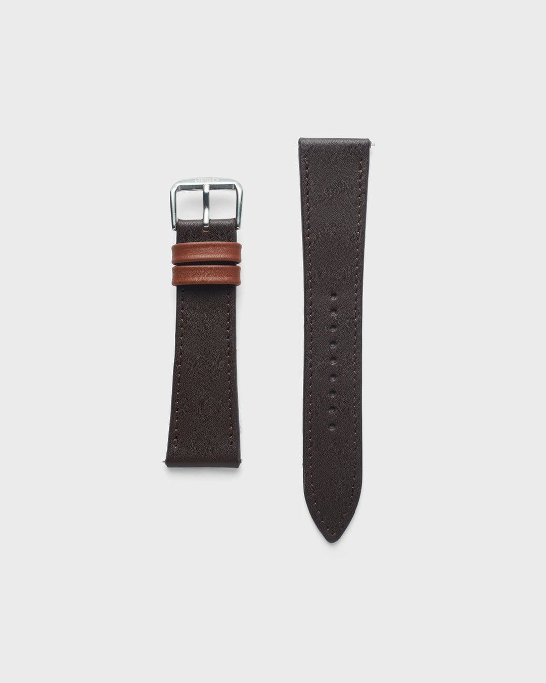 Mocha Brown With Brown Stitch__INTRO STRAP - FOR QUARTZ, MECHANICAL & SMART WATCHES [Parade Stitch in Fine Indian Leather] My Store
