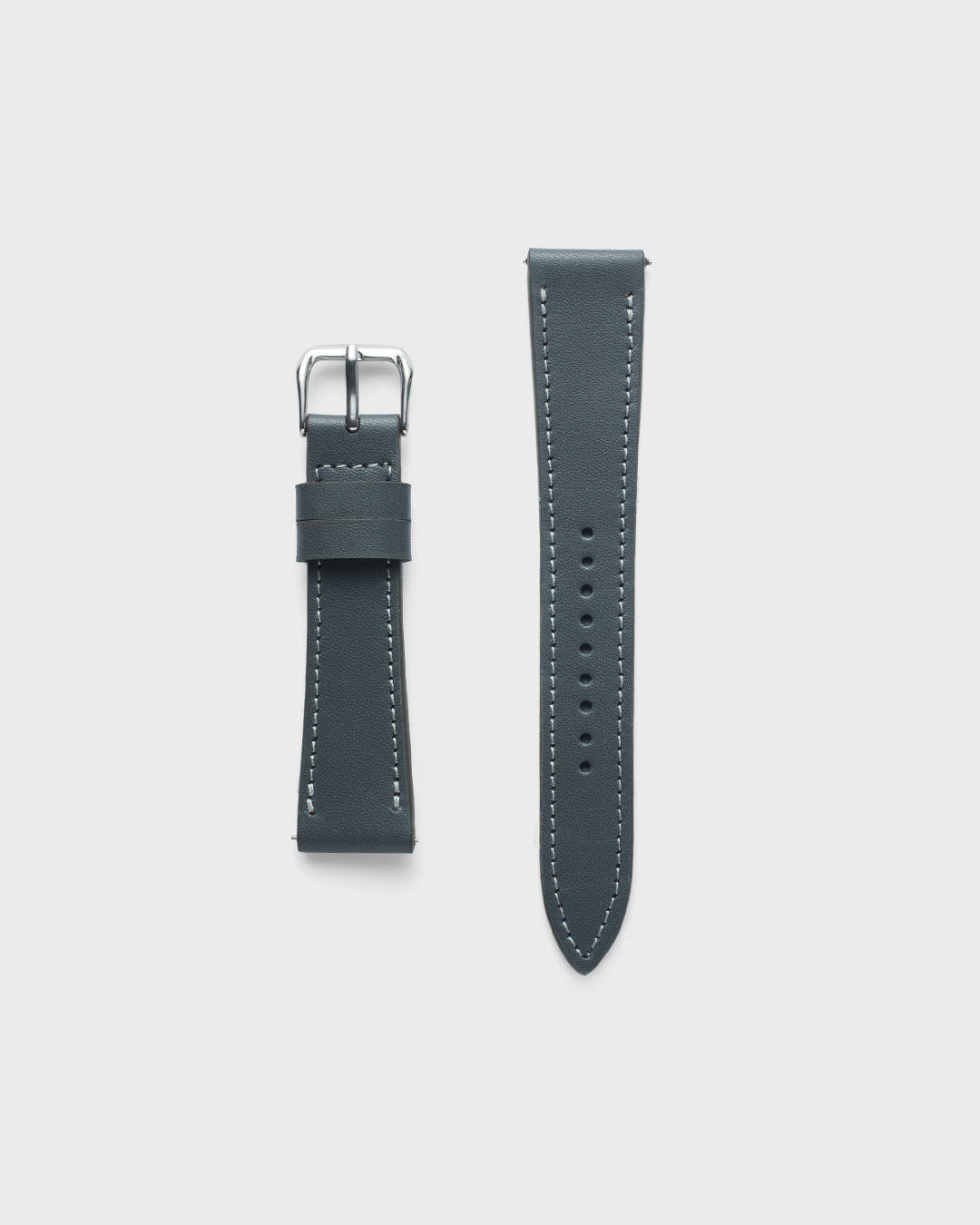 Sheffield Grey With Cream Stitch__INTRO STRAP - FOR QUARTZ, MECHANICAL & SMART WATCHES [Parade Stitch in Fine Indian Leather] My Store