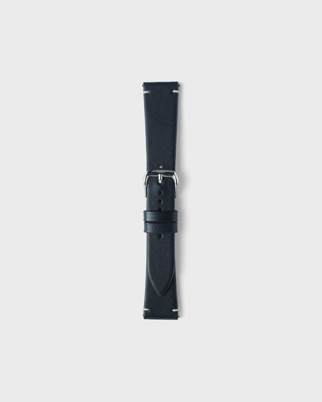 EBONY GLOSS__INTRO STRAP - FOR QUARTZ, MECHANICAL & SMART WATCHES [Duo Stitch in Fine Indian Leather] My Store