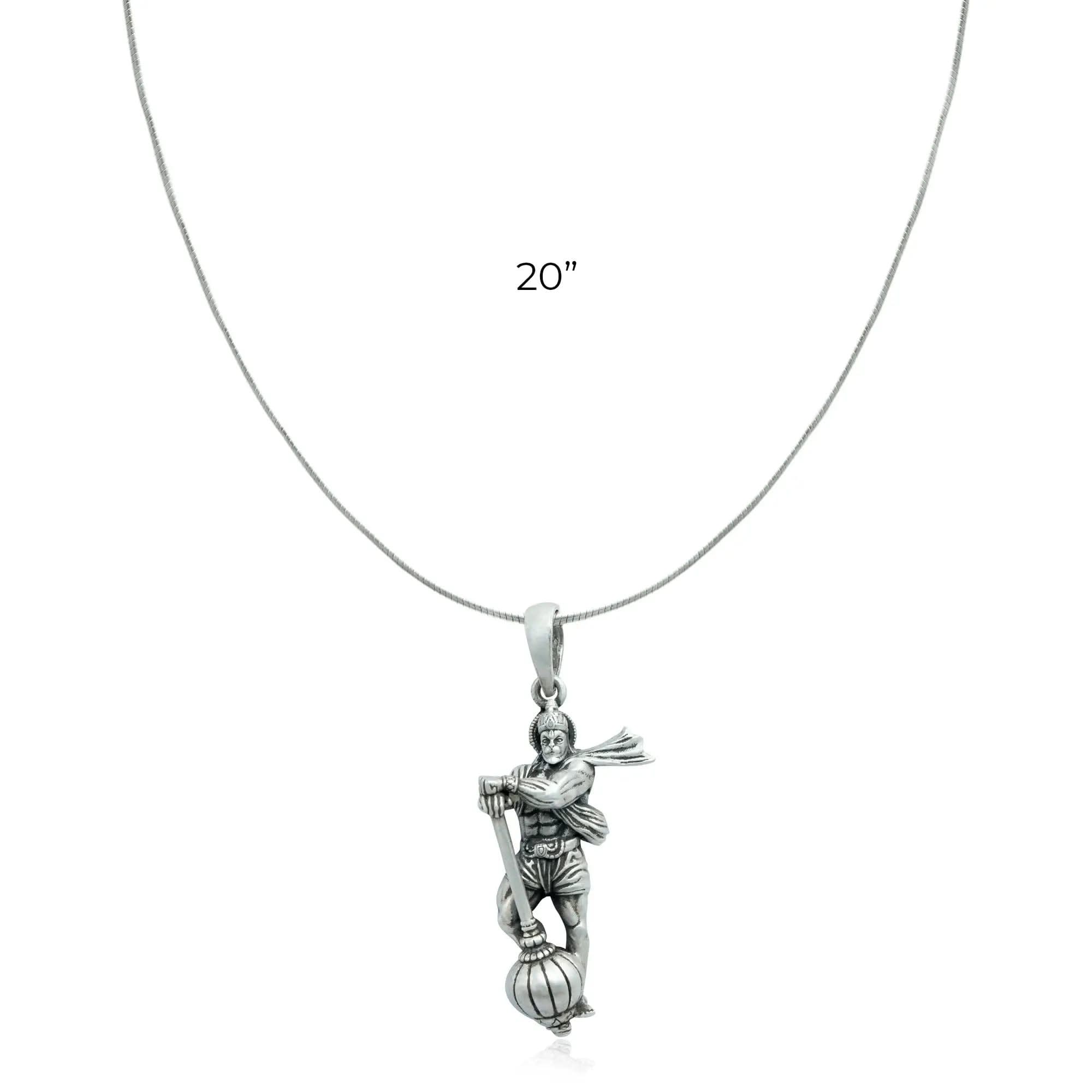 925 Sterling Silver Hanuman Ji Pendant