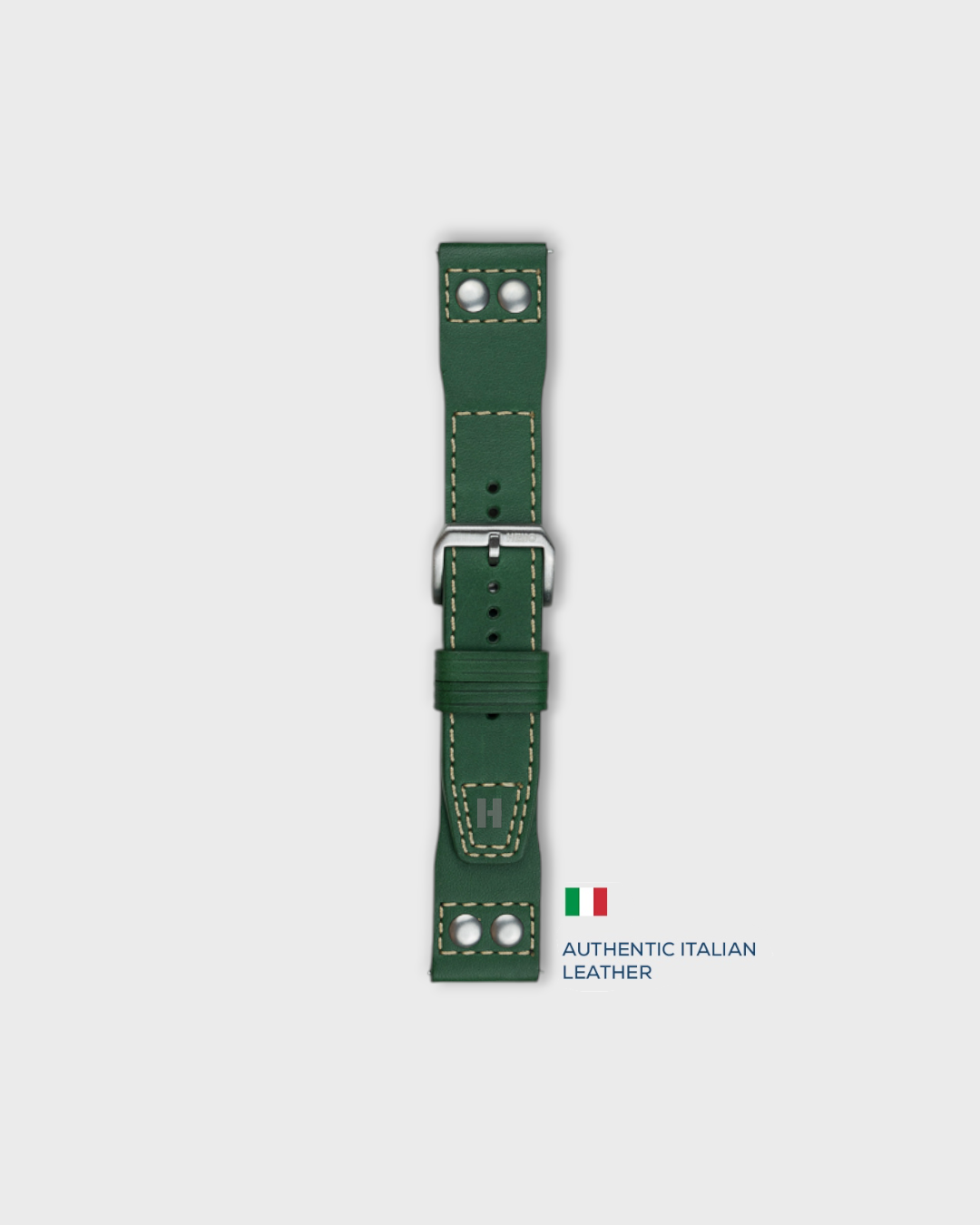 U2 (Irish Green)__Green Color Leather Watch Strap