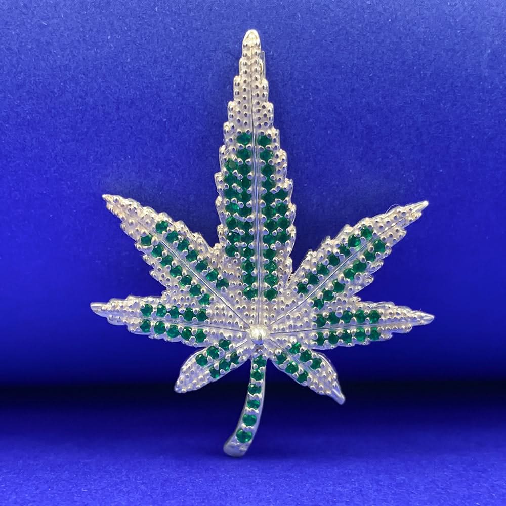 Silver Leaf Brooch