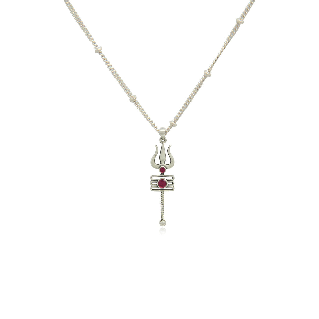 92.5 Women's Trishul  Silver  pendant