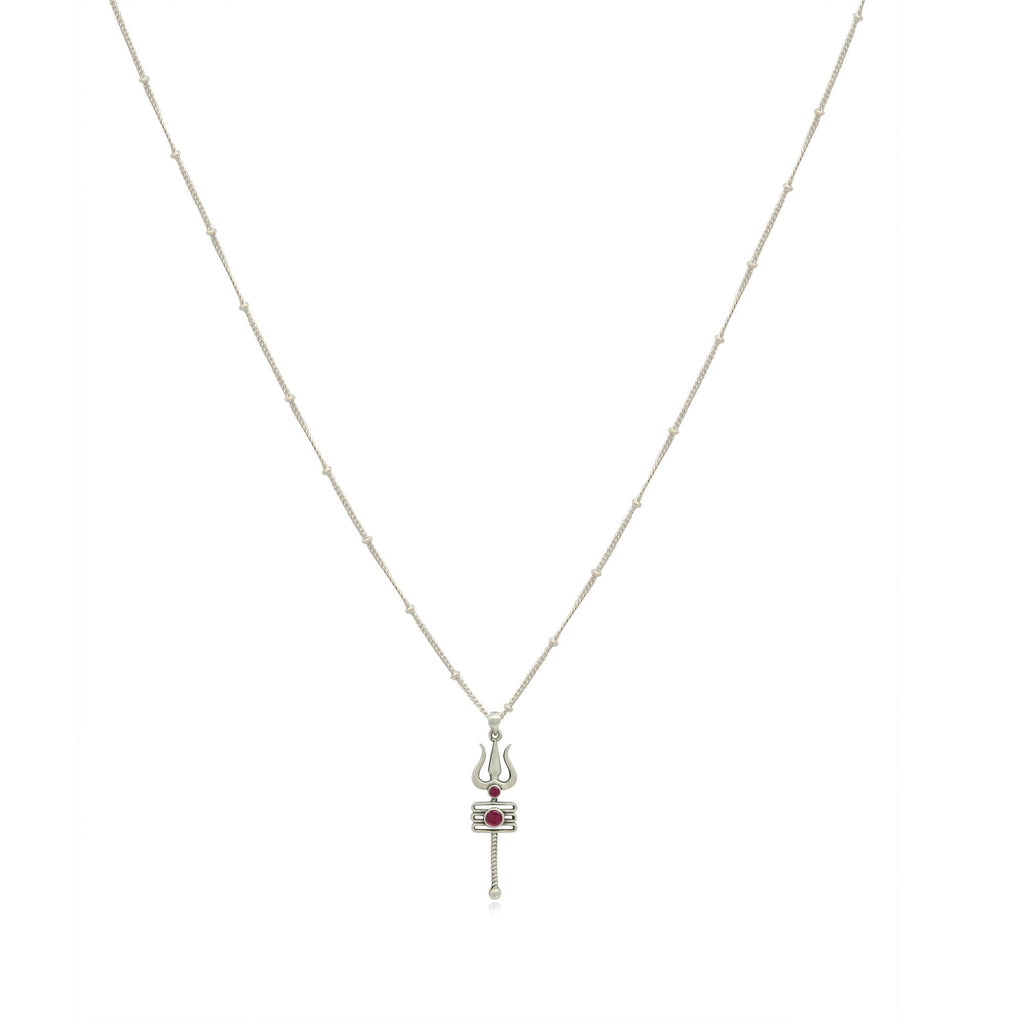 92.5 Women's Trishul  Silver  pendant