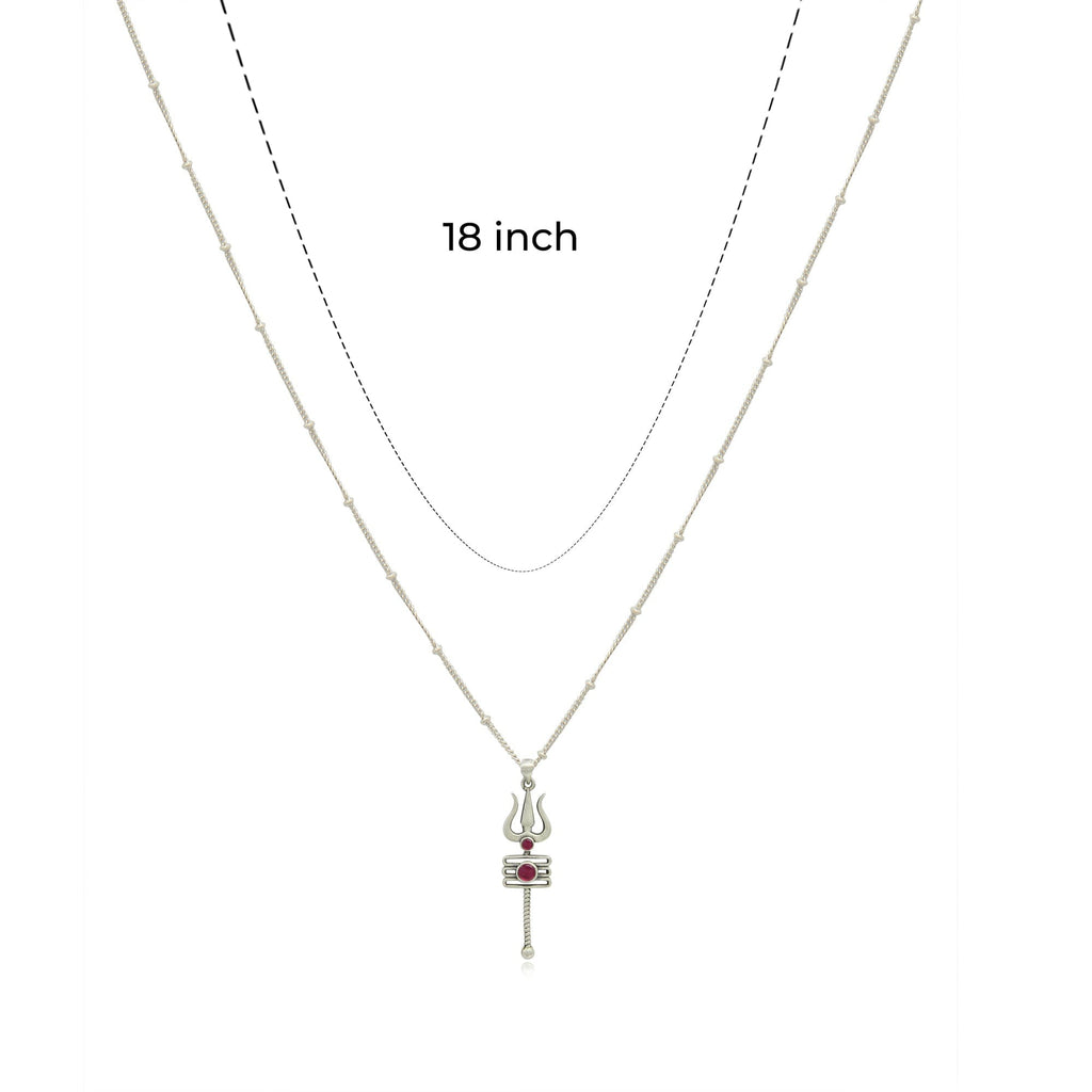 92.5 Women's Trishul  Silver  pendant
