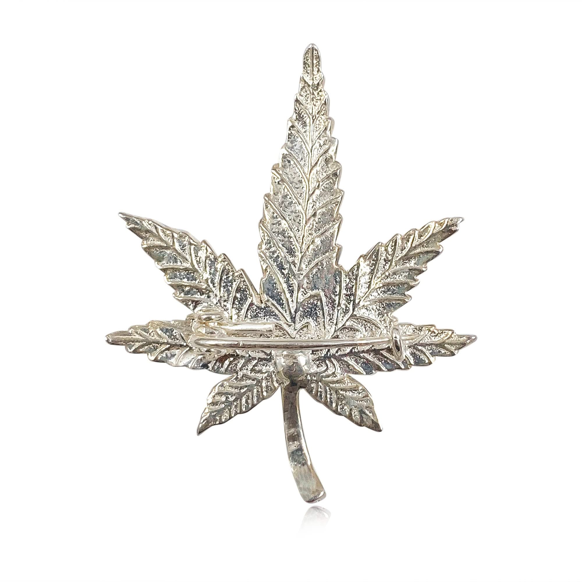 Silver Leaf Brooch