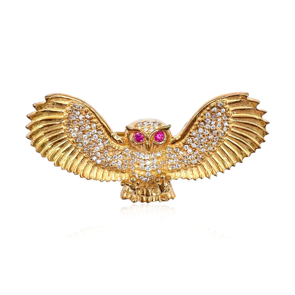 Silver Owl Brooch