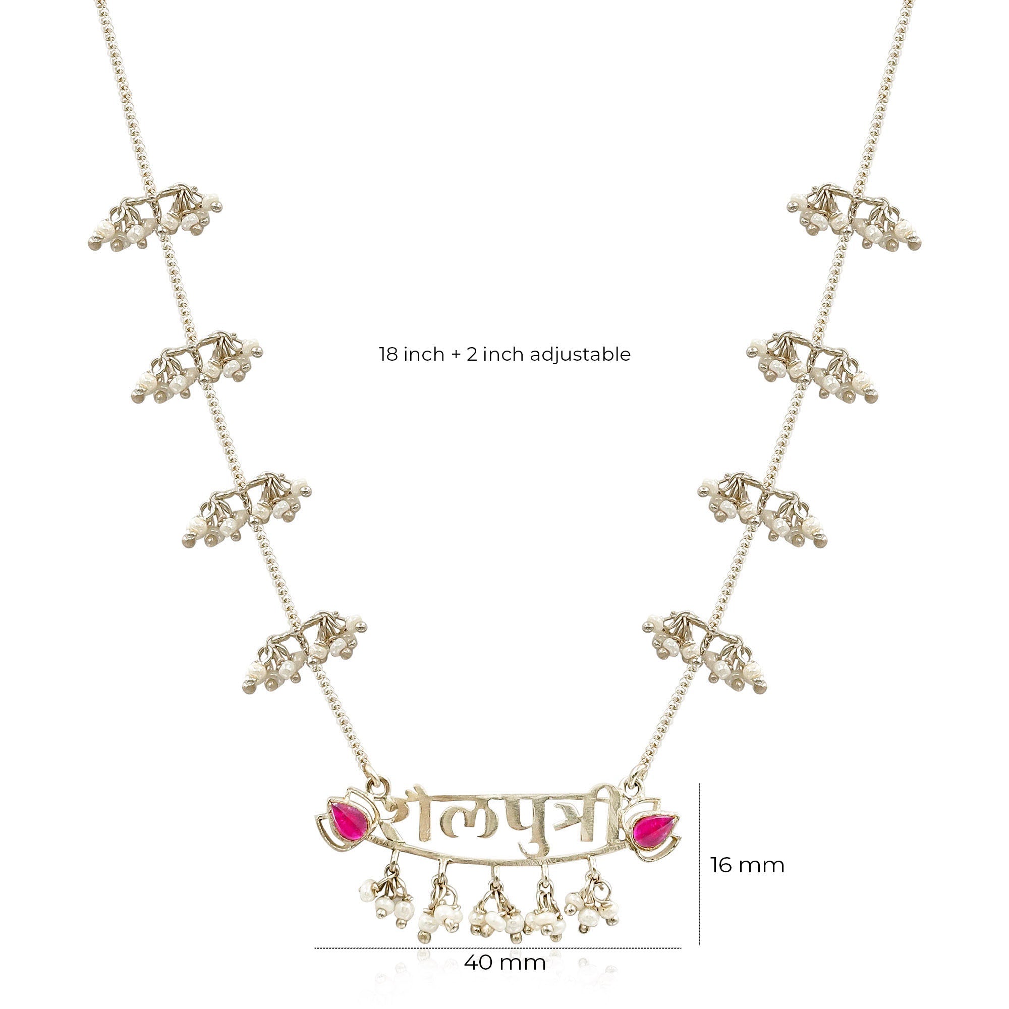Silver Shailaputri Devi necklace