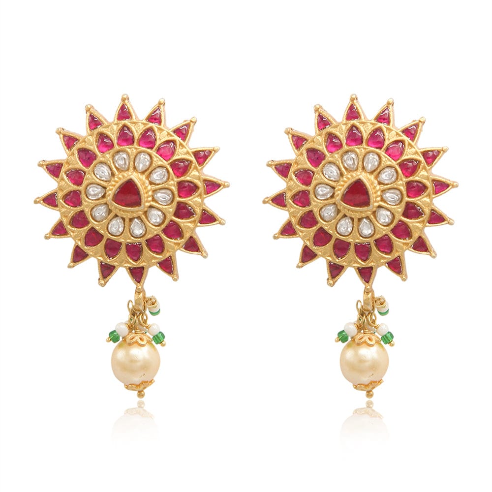 92.5 silver red earring