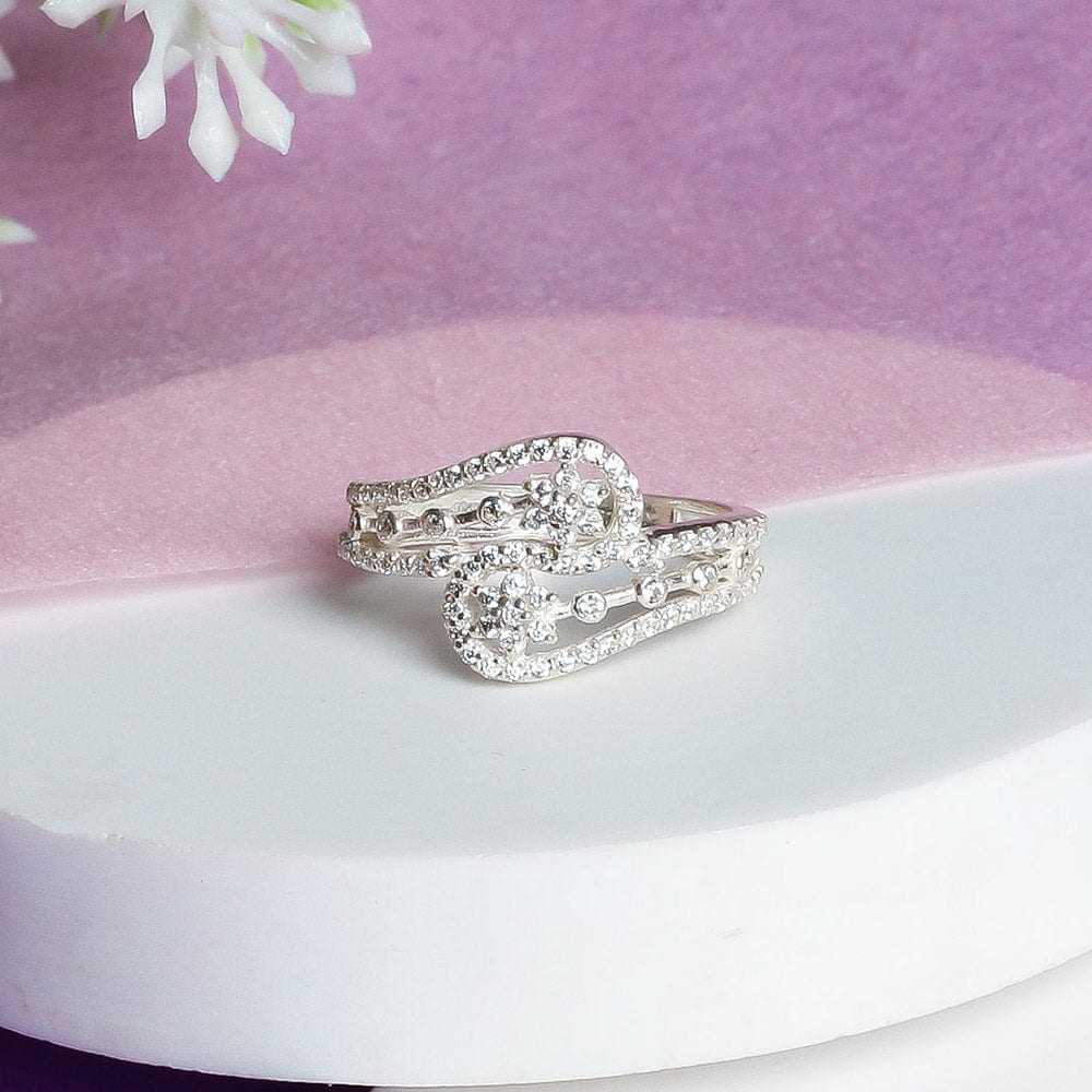 92.5 sterling silver zircon elegant ring