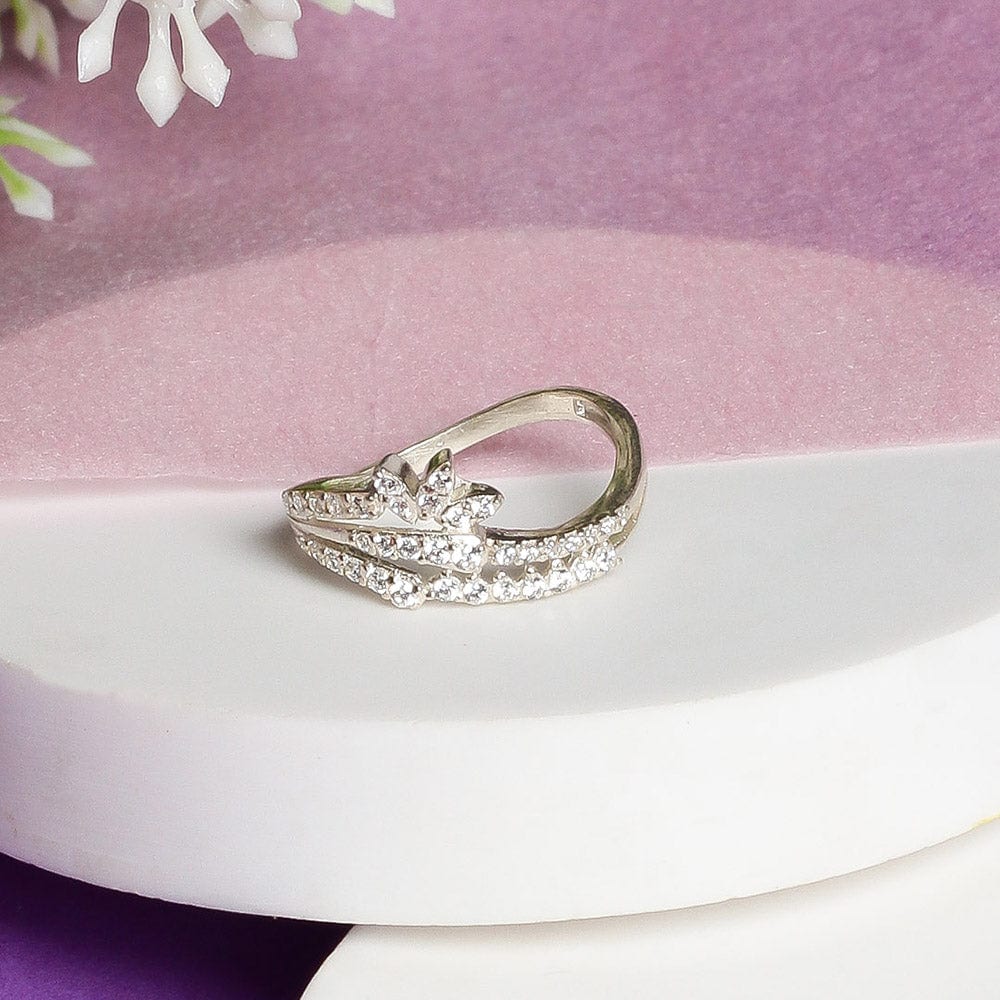 92.5 silver zircon mystic flow ring
