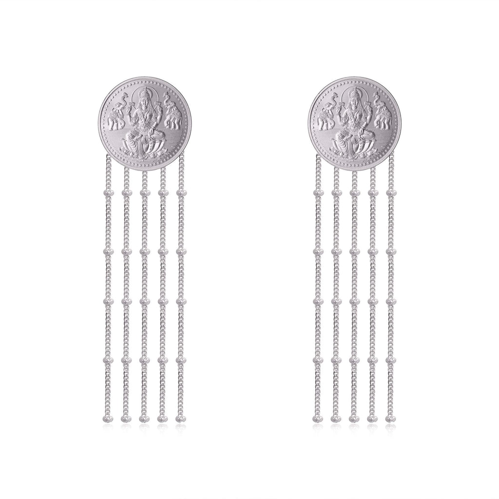 999 Silver Aura Lakshmi Earring