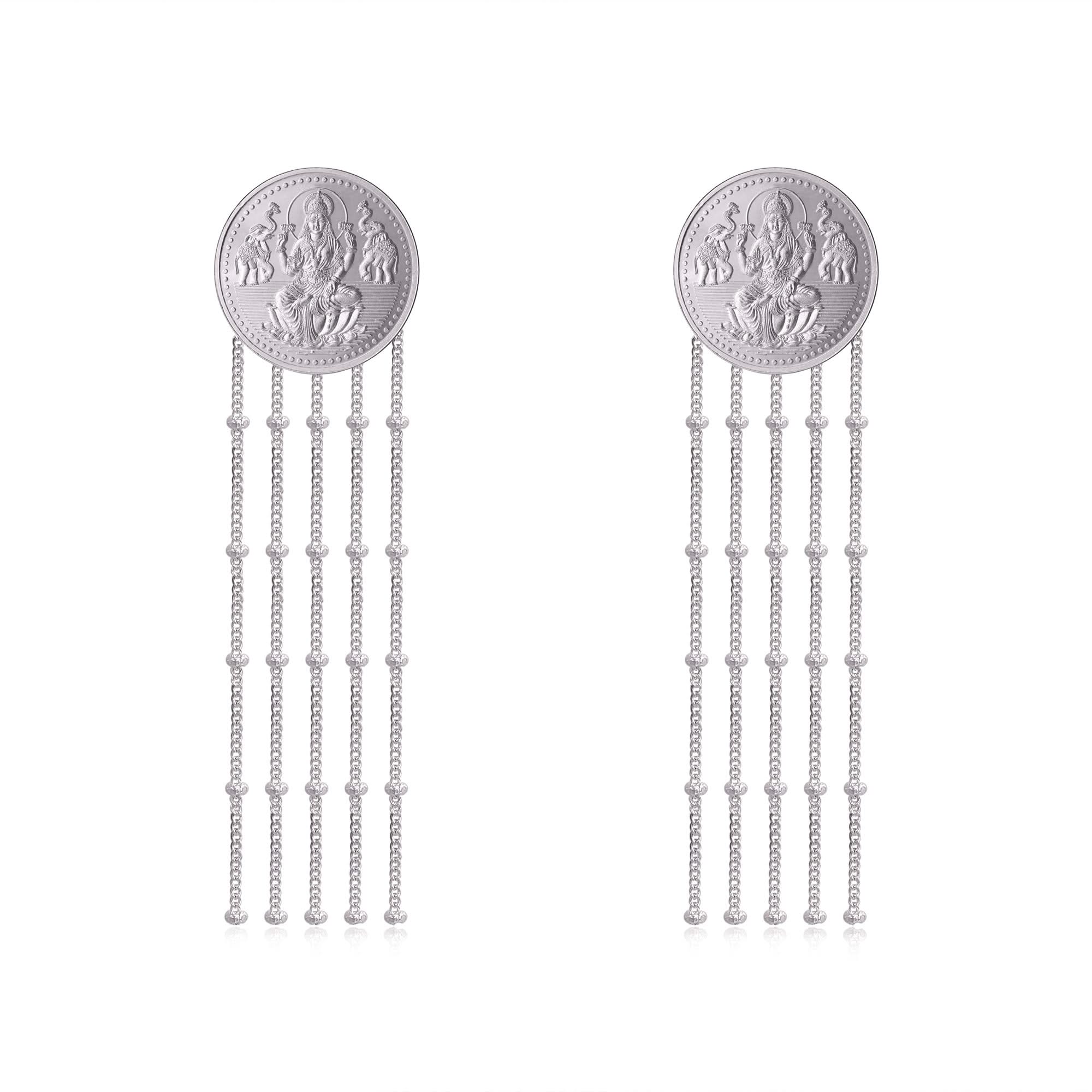 999 Silver Aura Lakshmi Earring