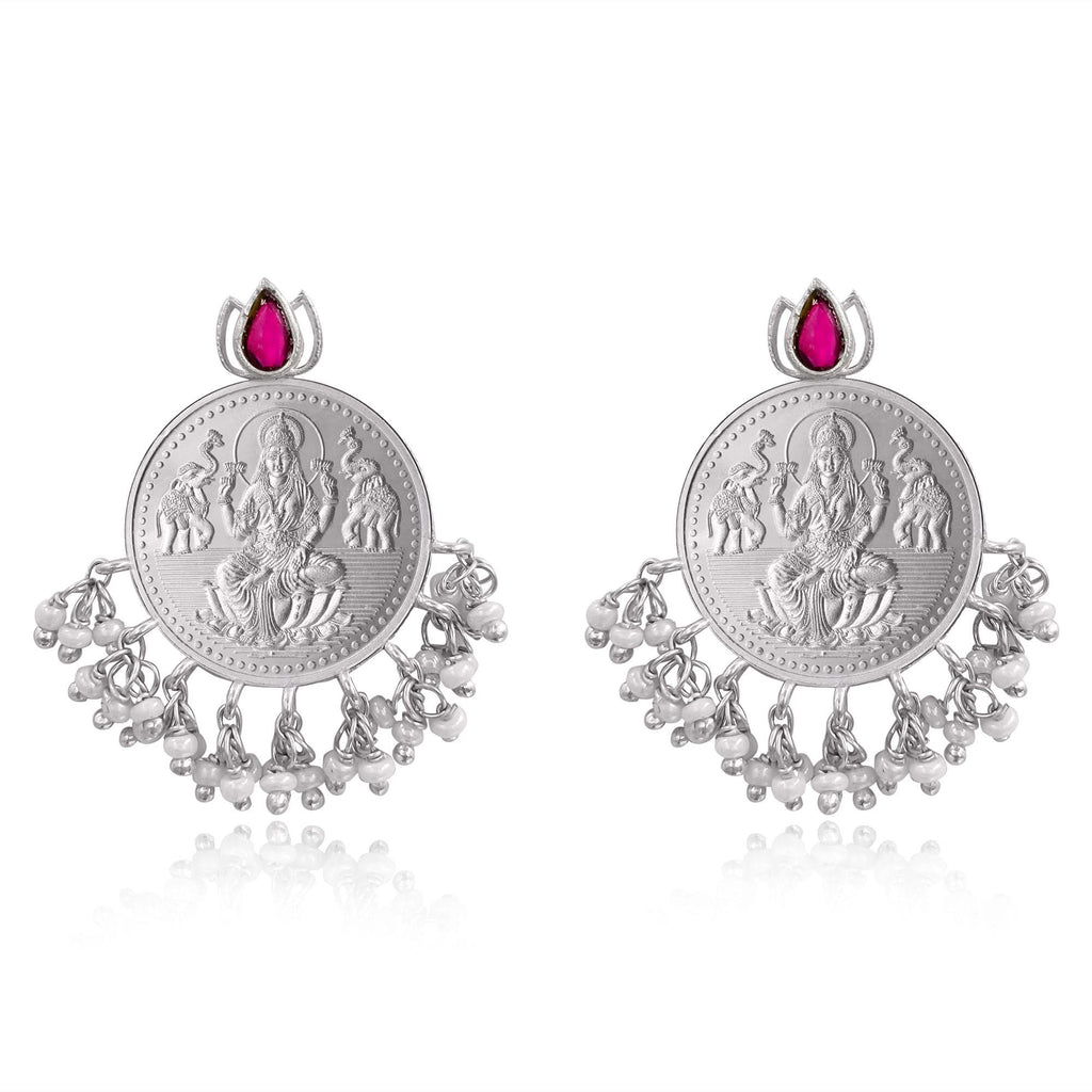 999 silver dhanlakshmi earring