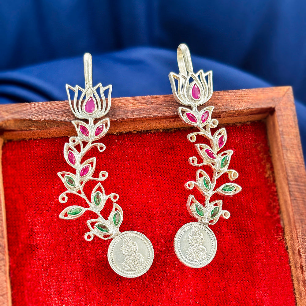 999 Silver Lakshmi & Lotus Earcuff