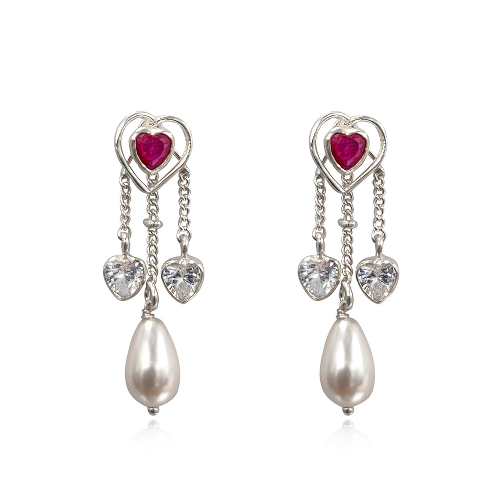 Silver Heart Earrings