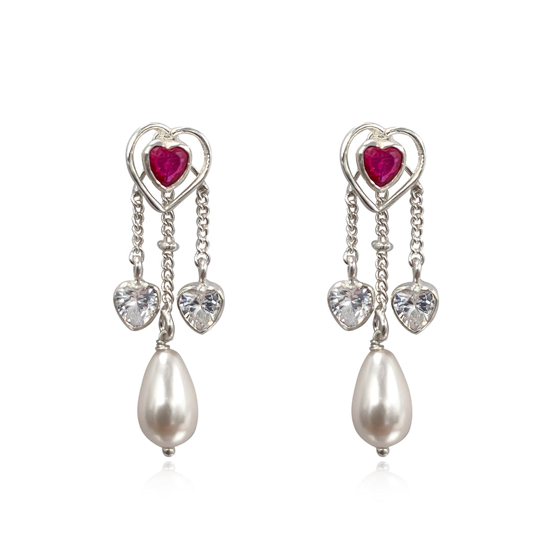 Silver Heart Earrings