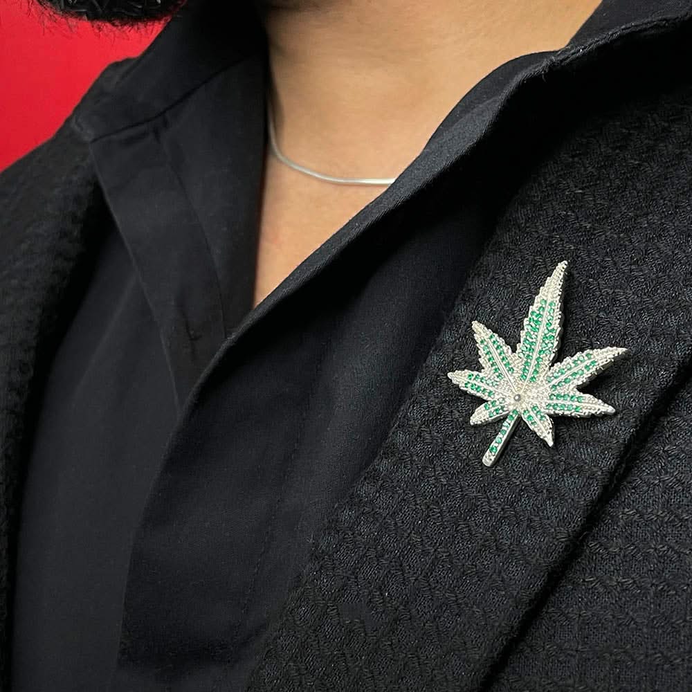 Silver Leaf Brooch