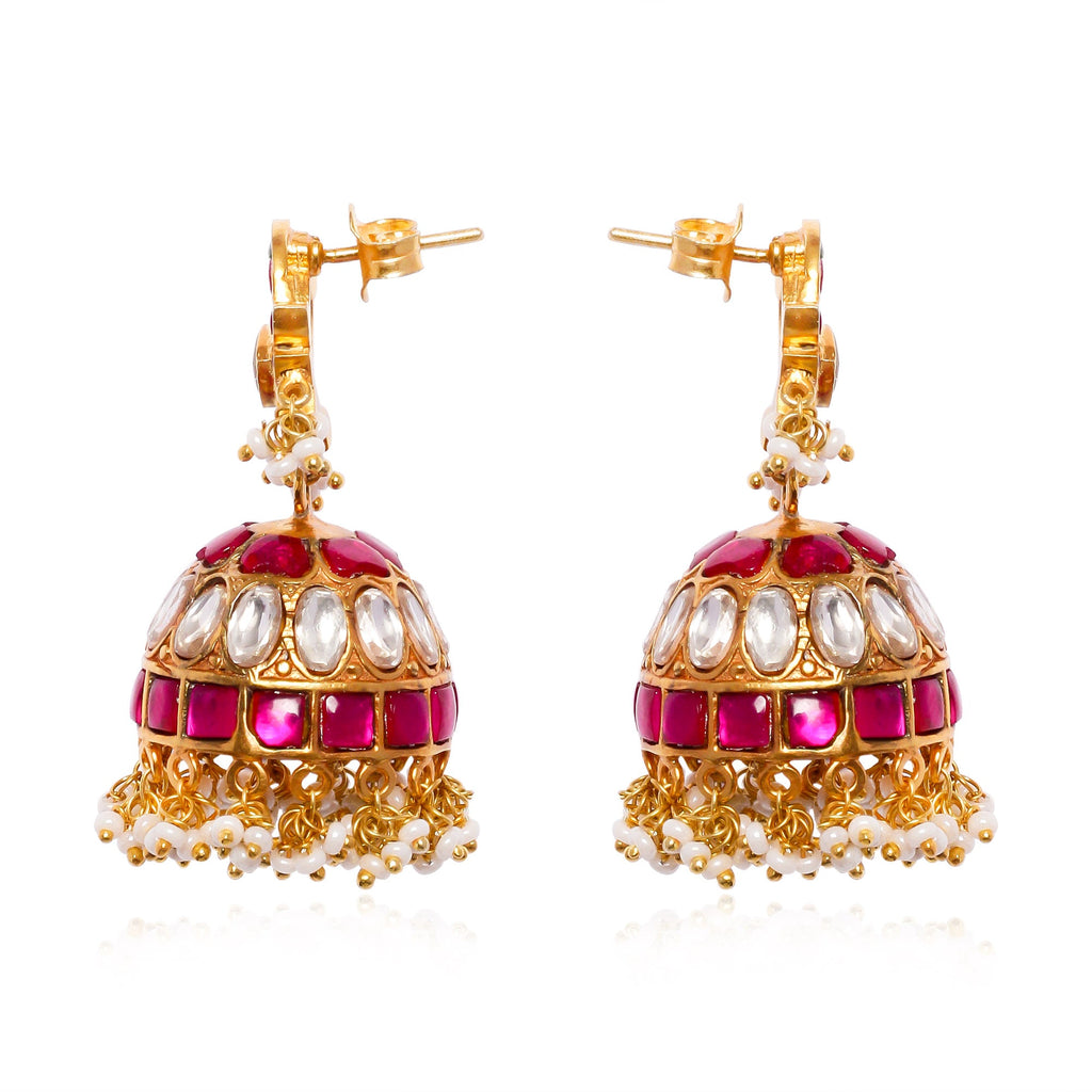 Pure 92.5 Silver Swan Jhumki Earrings
