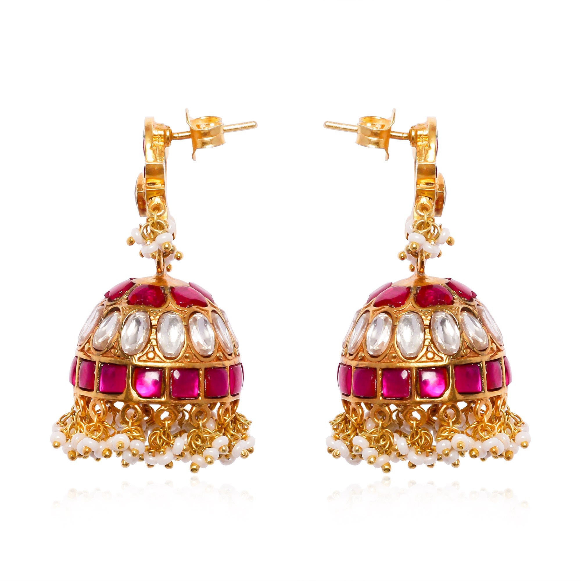 Pure 92.5 Silver Swan Jhumki Earrings