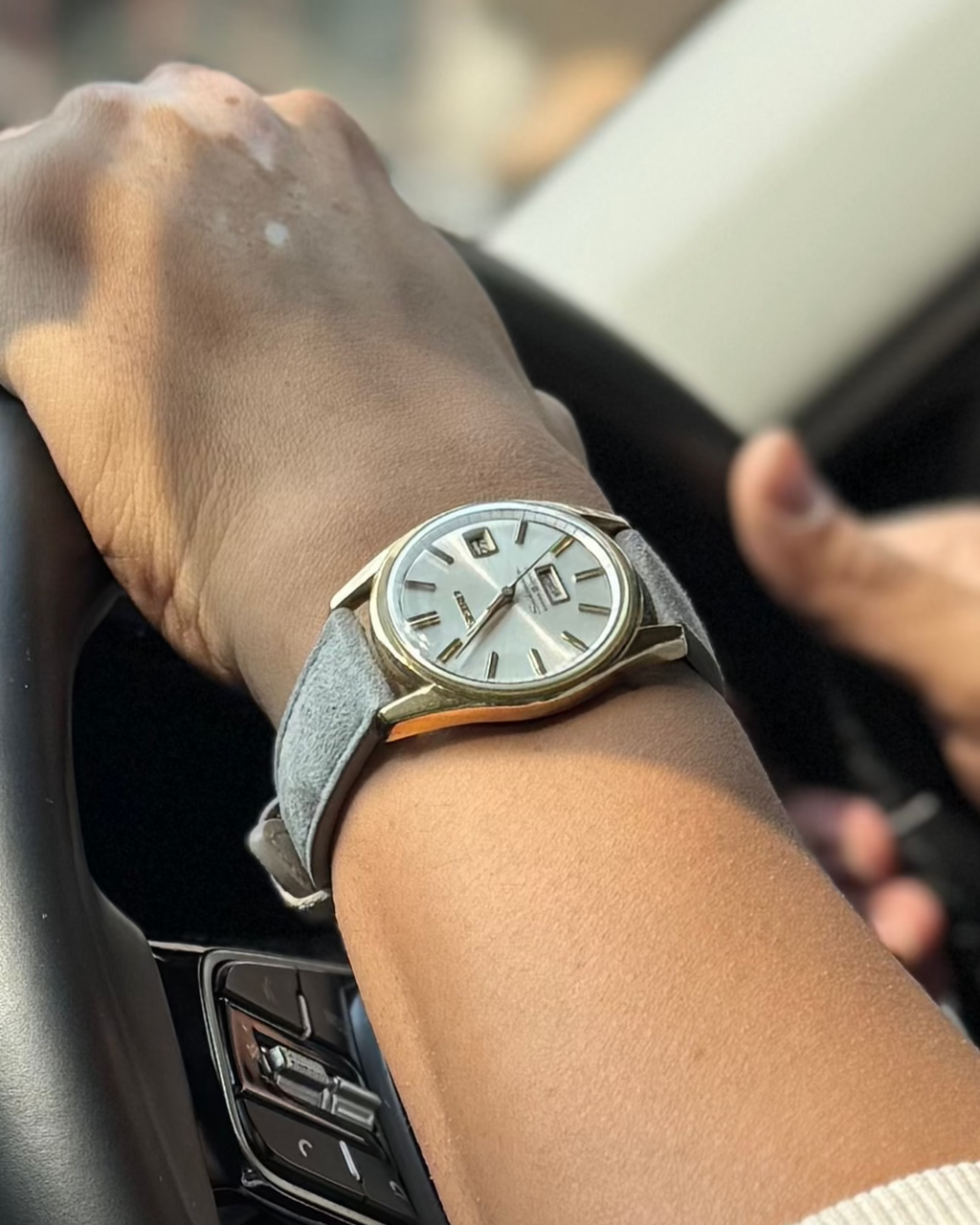Monsoon Sky__Grey Premium Goat Suede Leather Watch Strap