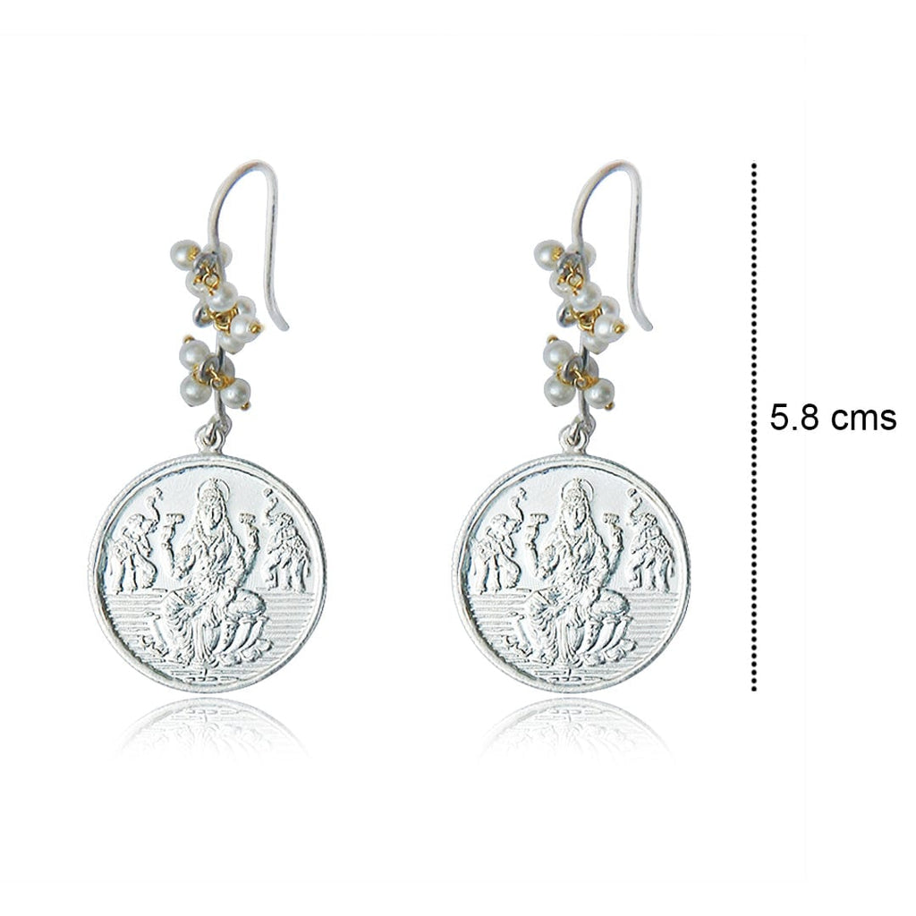 Lakshmi Coin Pearl Earring