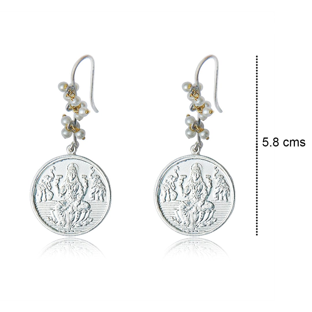 Lakshmi Coin Pearl Earring