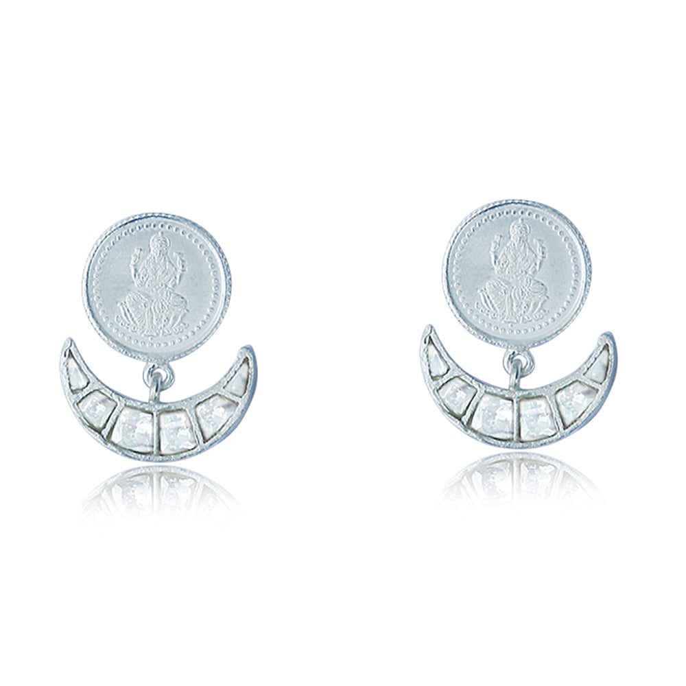 Silver Kuber Polki Earring