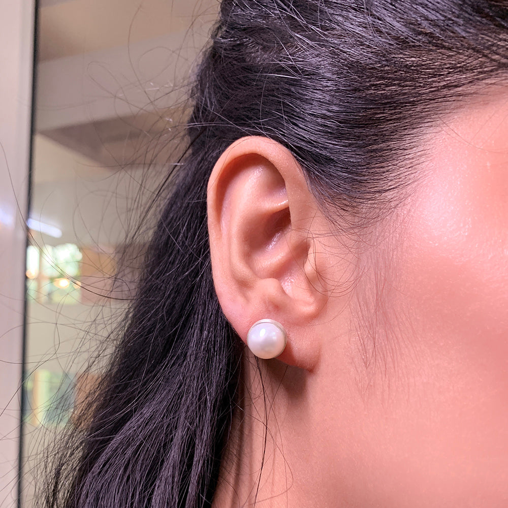 Pure 925 Silver Pearl & Dazzle Earrings