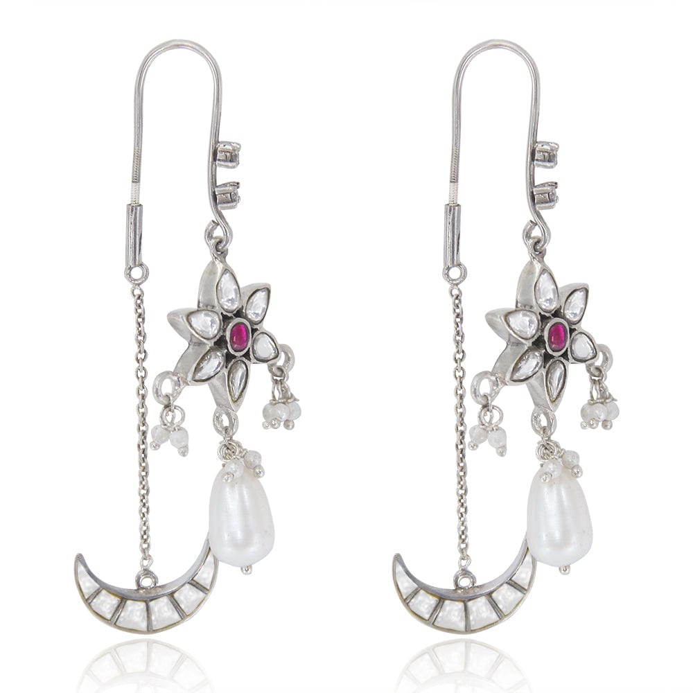 SILVER FLOWER KUNDAN SUI DHAGA
